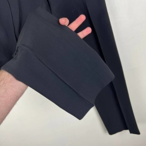 Celine Cigarette Leg Black Silk Blend Tuxedo Style Trouser Pants - Picture 3 of 9